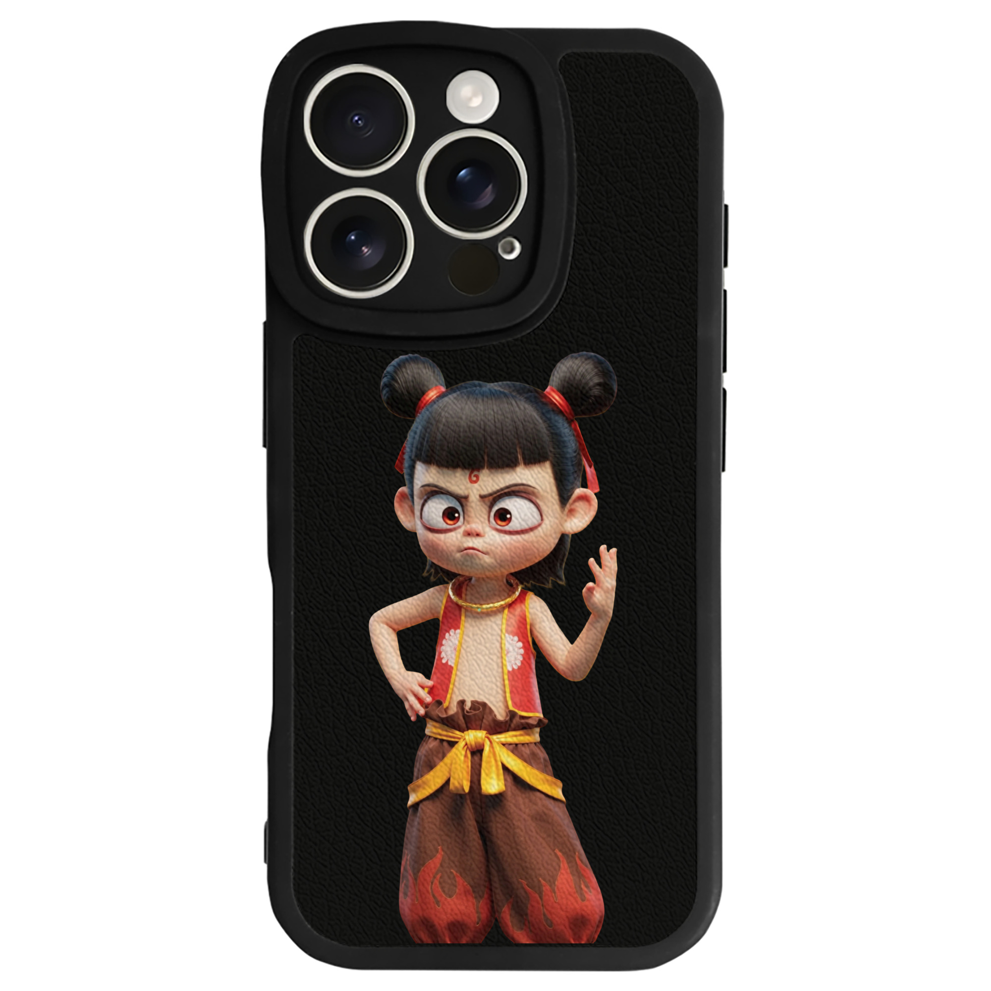 （画像用） Ne Zha 2 ナタ 魔童の大暴れ 【iPhone 16シリーズ対応】シリコンスマホケース（レザー調） 材質：シリコン
